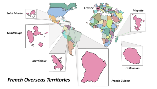 Nation states can be global networks of islands, like France plus its
overseas
regions.