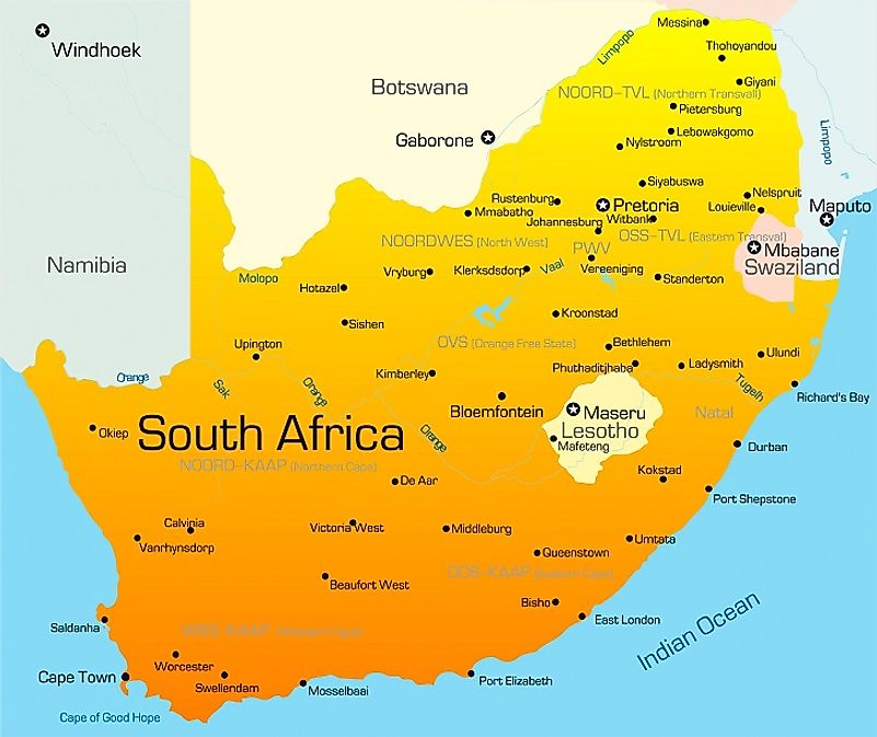 Nation states can be enclaves, like
Lesotho.